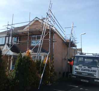 Scaffolding On a House